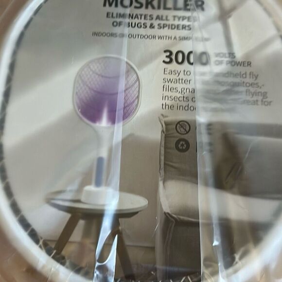 Mosquito Racket USB Rechargeable Fly Zapper Swatter Lamp - Picture 3 of 6